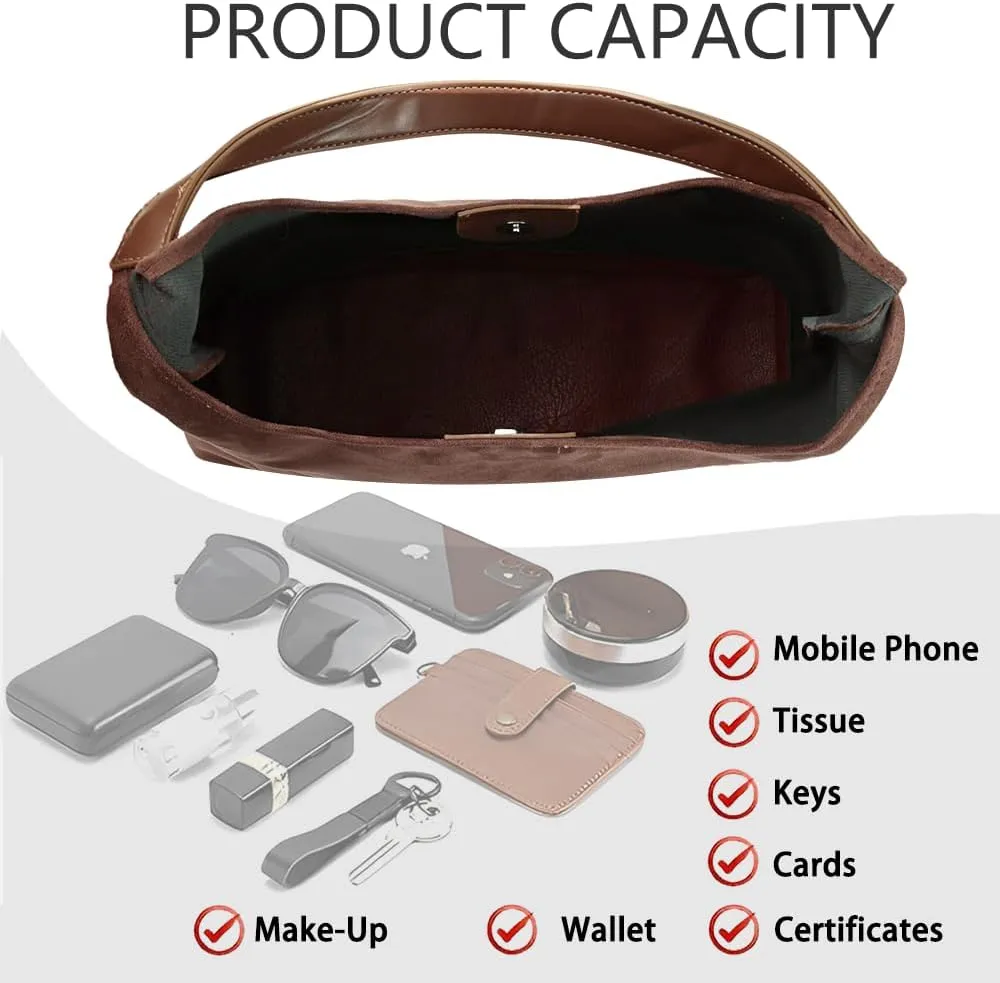 YDSIII Synthetic Suede Bag For Women,Tote Bag For women, Suede Tote Bag With Leather Shoulder Strap