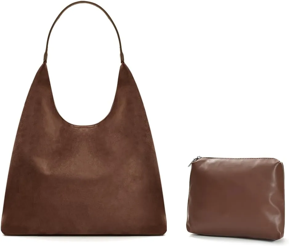 YDSIII Synthetic Suede Bag For Women,Tote Bag For women, Suede Tote Bag With Leather Shoulder Strap
