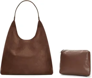 YDSIII Synthetic Suede Bag For Women,Tote Bag For women, Suede Tote Bag With Leather Shoulder Strap