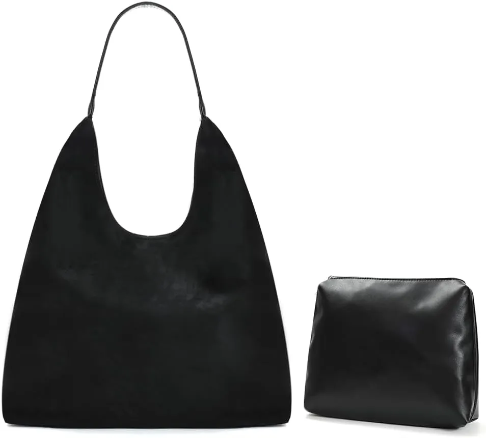 YDSIII Synthetic Suede Bag For Women,Tote Bag For women, Suede Tote Bag With Leather Shoulder Strap