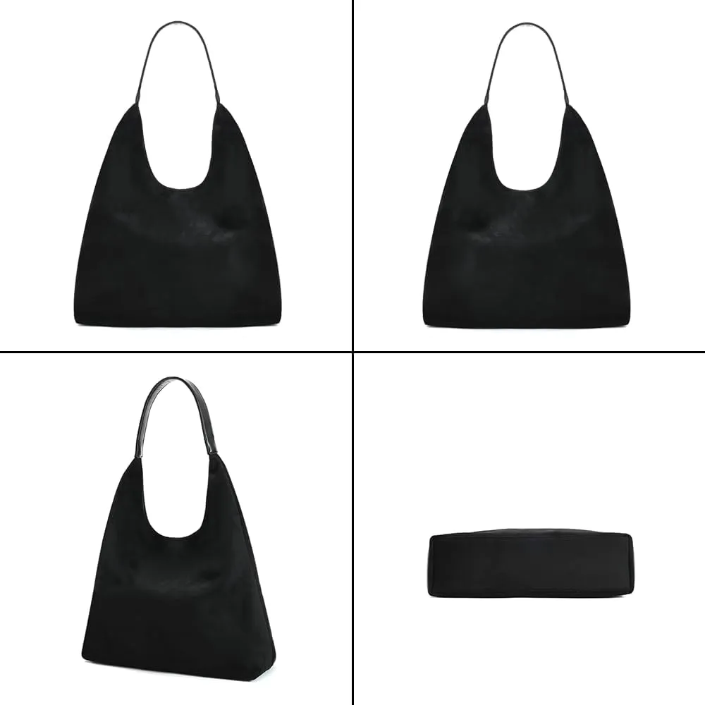 YDSIII Synthetic Suede Bag For Women,Tote Bag For women, Suede Tote Bag With Leather Shoulder Strap