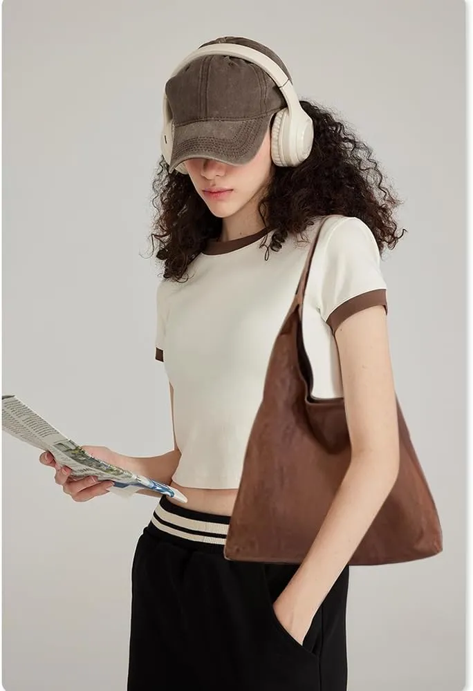 YDSIII Synthetic Suede Bag For Women,Tote Bag For women, Suede Tote Bag With Leather Shoulder Strap