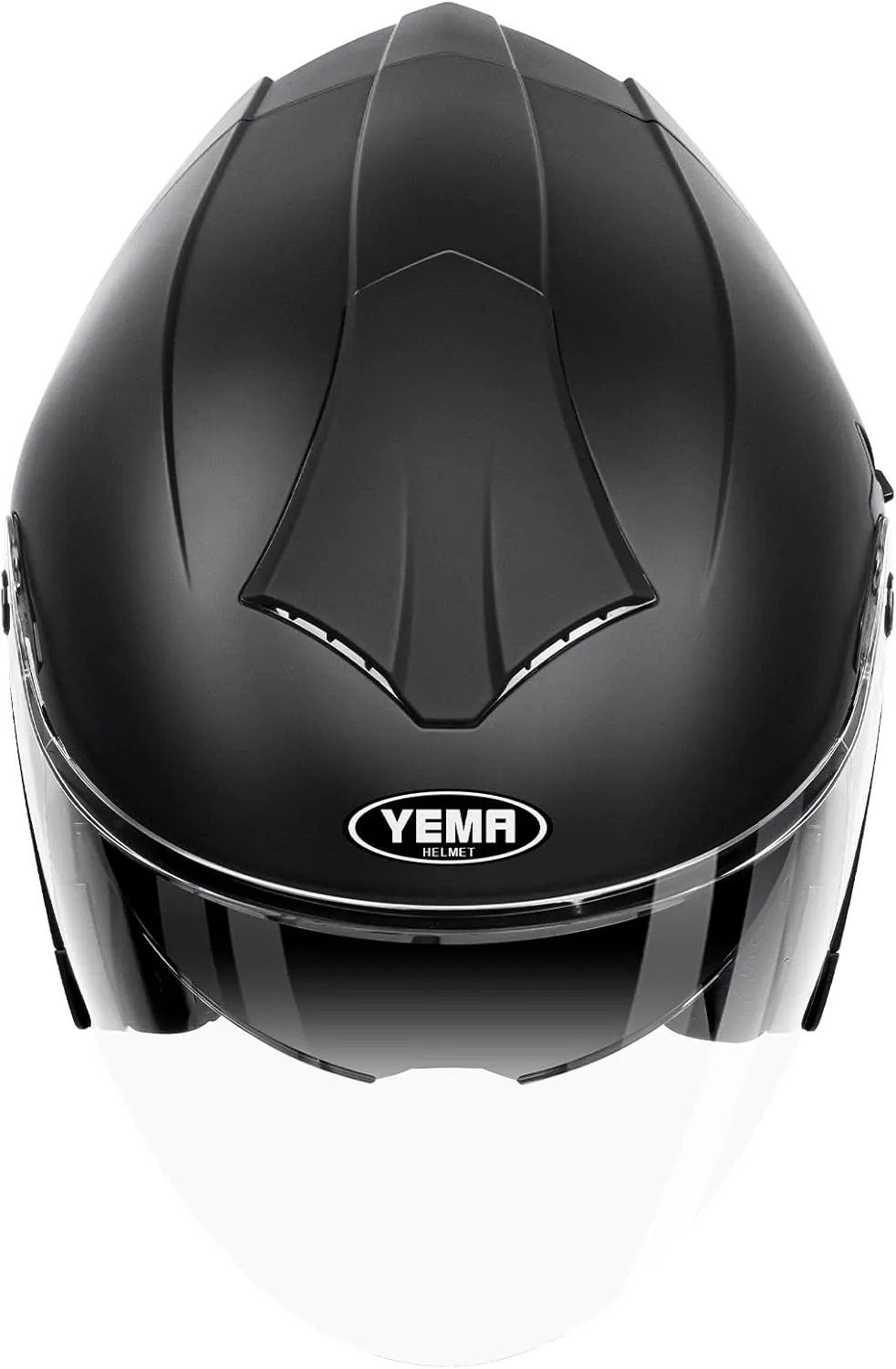 YEMA 3/4 Open Face Motorcycle Helmet DOT Approved - Dual Visor, Quick Release Buckle, Adult Motorbike Helmets for Men & Women, Moped Scooter Street Bike Helmet YM-650