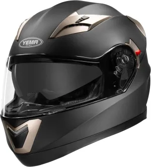 YEMA Helmet Motorcycle Full Face Helmet DOT Approved YM-829 Motorbike Street Bike Racing Helmet with Sun Visor for Adult,Youth Men and Women