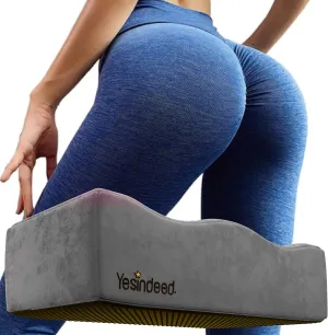 YESINDEED Brazilian Butt Lift Pillow – Dr. Approved for Post Surgery Recovery Seat – BBL Foam Pillow   Cover Bag Firm Support Cushion Butt Support Technology - Grey