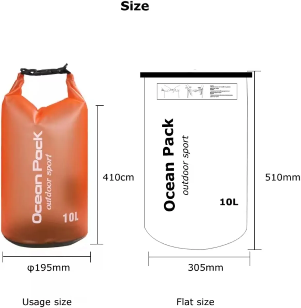YOUGLE 10L Waterproof Water Resistant Dry Bag Sack Storage Pack Pouch Swimming Kayaking Canoeing River Trekking Boating Sailing Fishing (Blue)