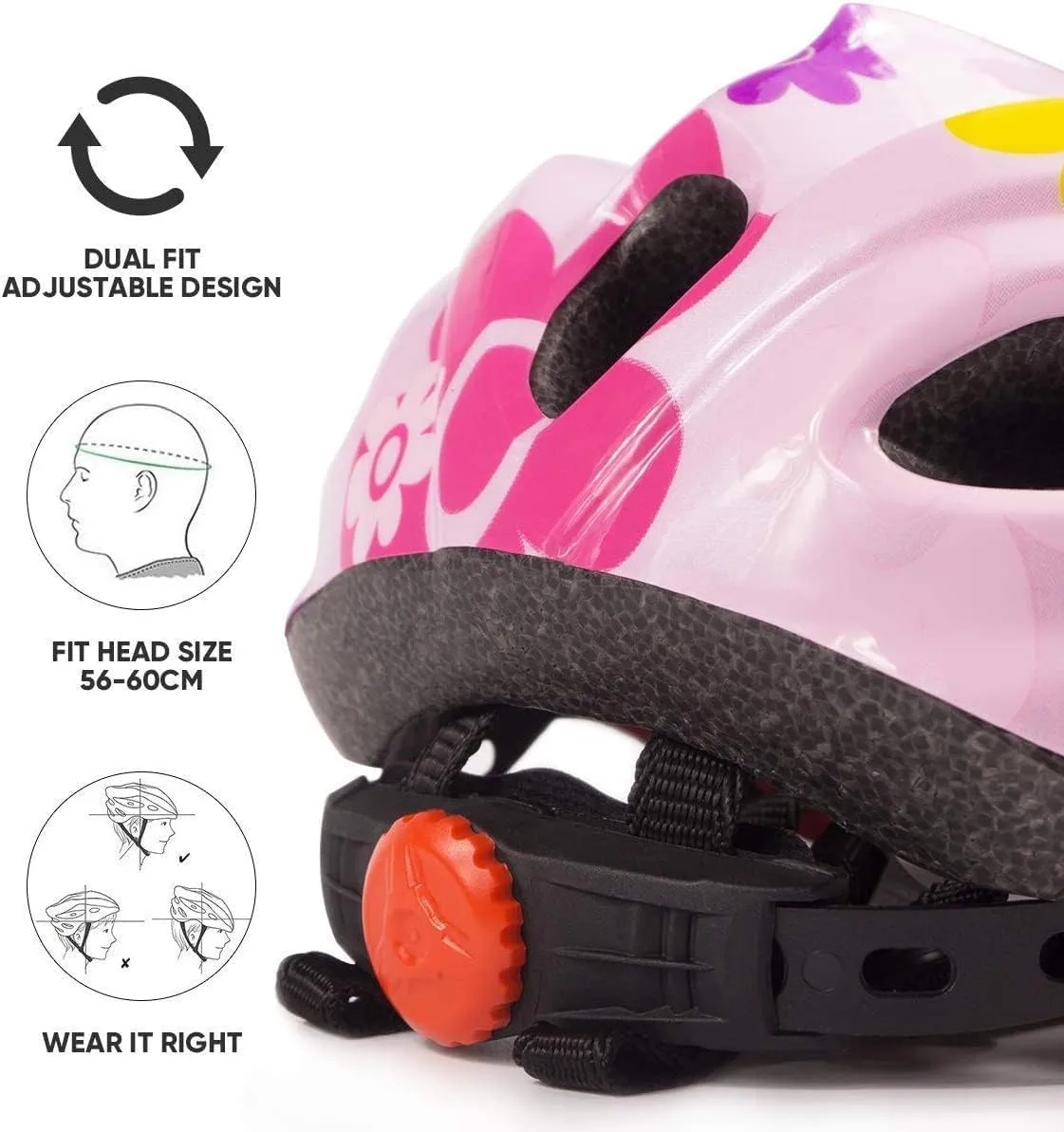 Youth & Kids Rider Helmet, Bike Helmet Removable Liners Adjustable Safety Protective Skateboard Helmet for Child Roller Skates,Scooter,Inline Skating,Cycling,