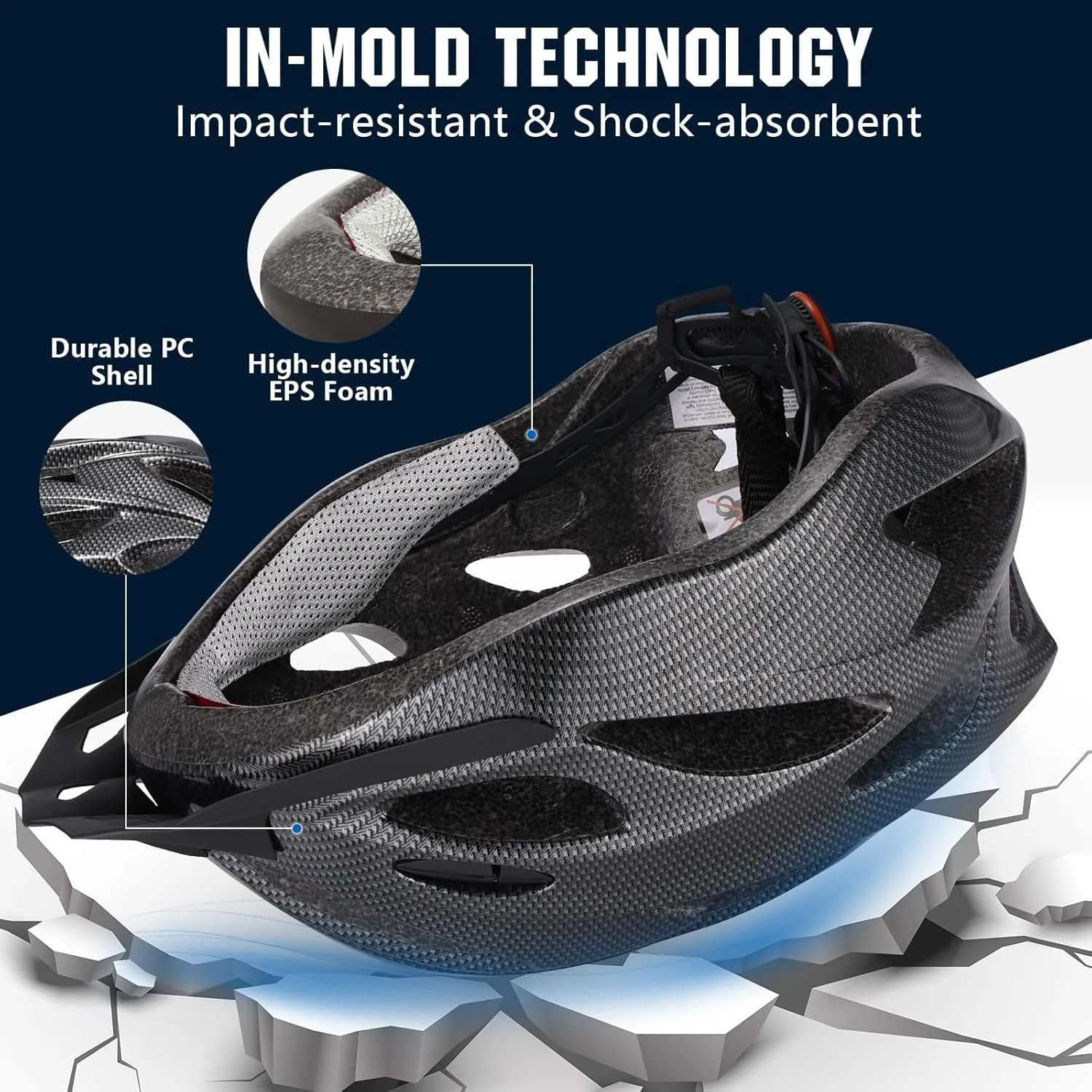 Zacro Adult Bike Helmet Lightweight for Men Women Comfort with Pads&Visor, Certified Bicycle Helmet for Adults Youth Mountain Road Biker