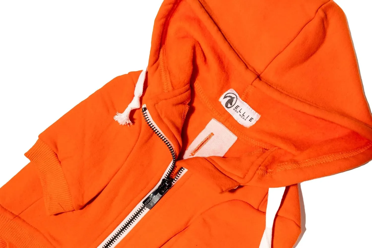 Zip Up Adventure Dog Hoodie with Hook & Loop Pockets and Adjustable Drawstring Hood - XXS to XXL - Multiple Colors - Comfortable & Versatile Dog Hoodies (Orange, XXS)