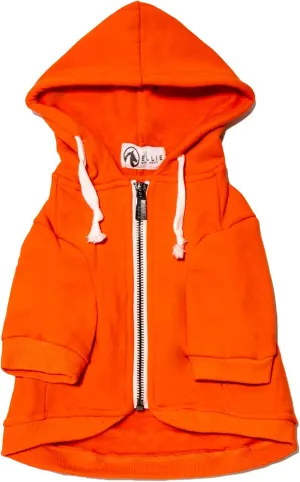 Zip Up Adventure Dog Hoodie with Hook & Loop Pockets and Adjustable Drawstring Hood - XXS to XXL - Multiple Colors - Comfortable & Versatile Dog Hoodies (Orange, XXS)